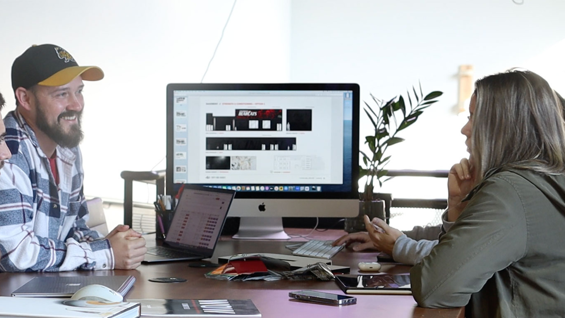 design team during a consultation with a client