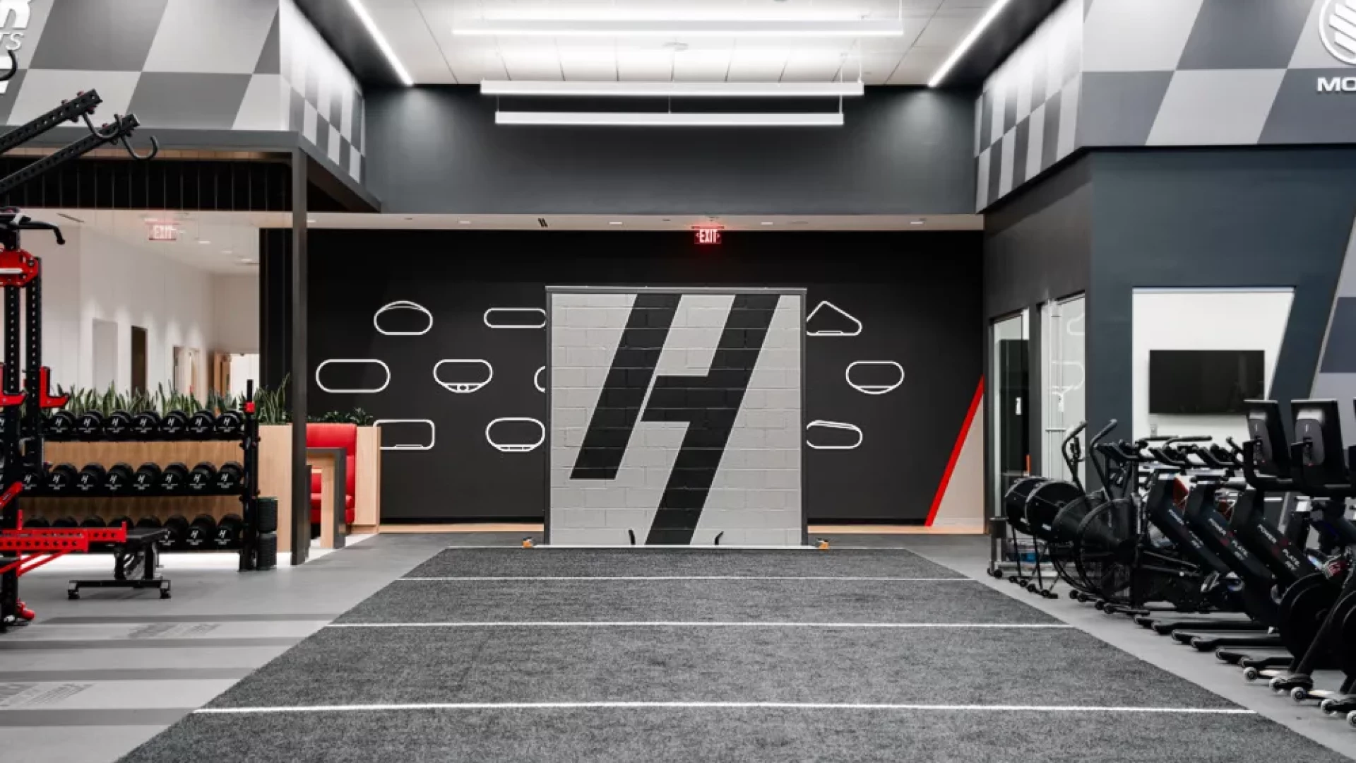 Strength and conditioning room.