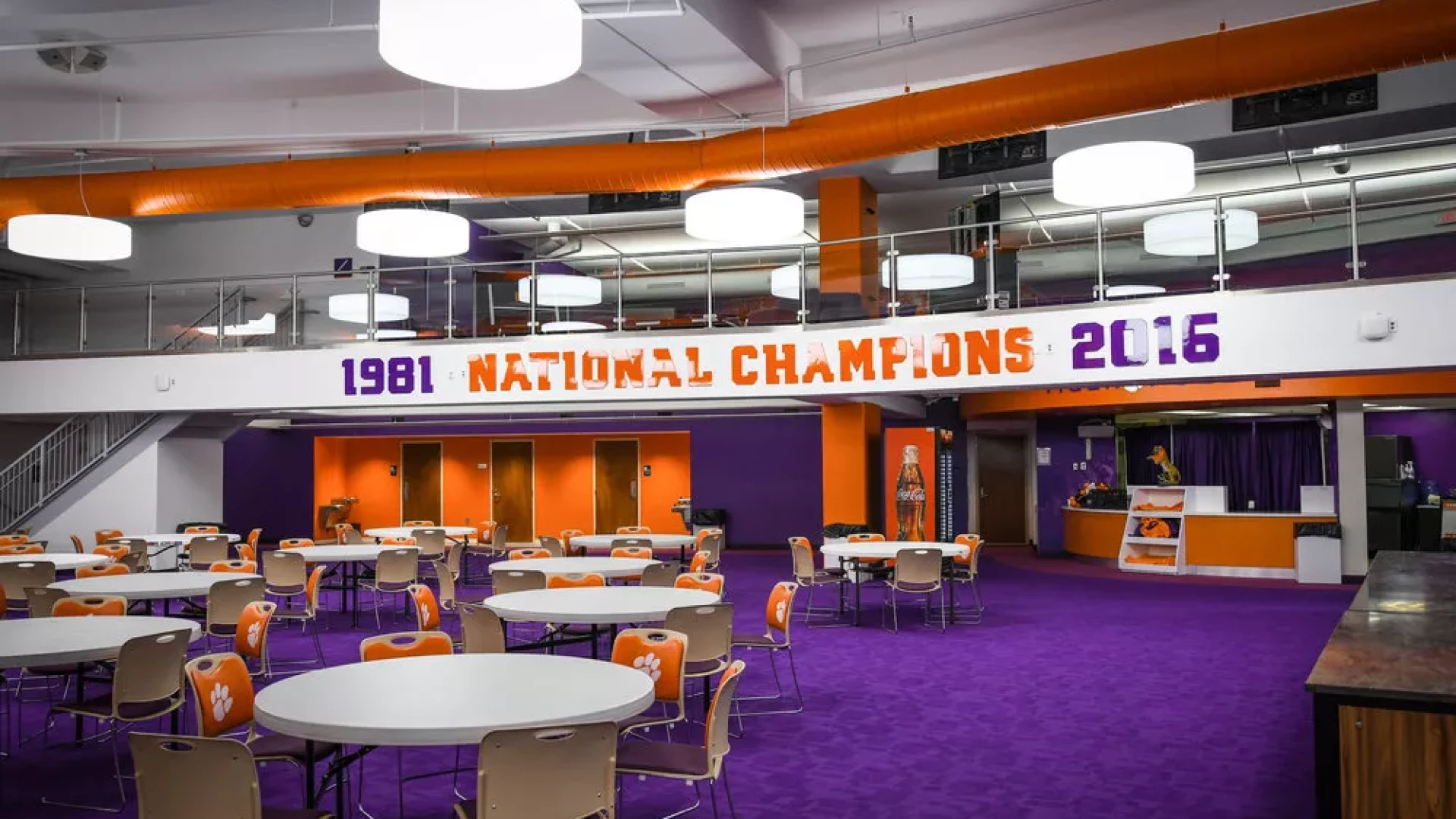 National champions wall in recruit center.