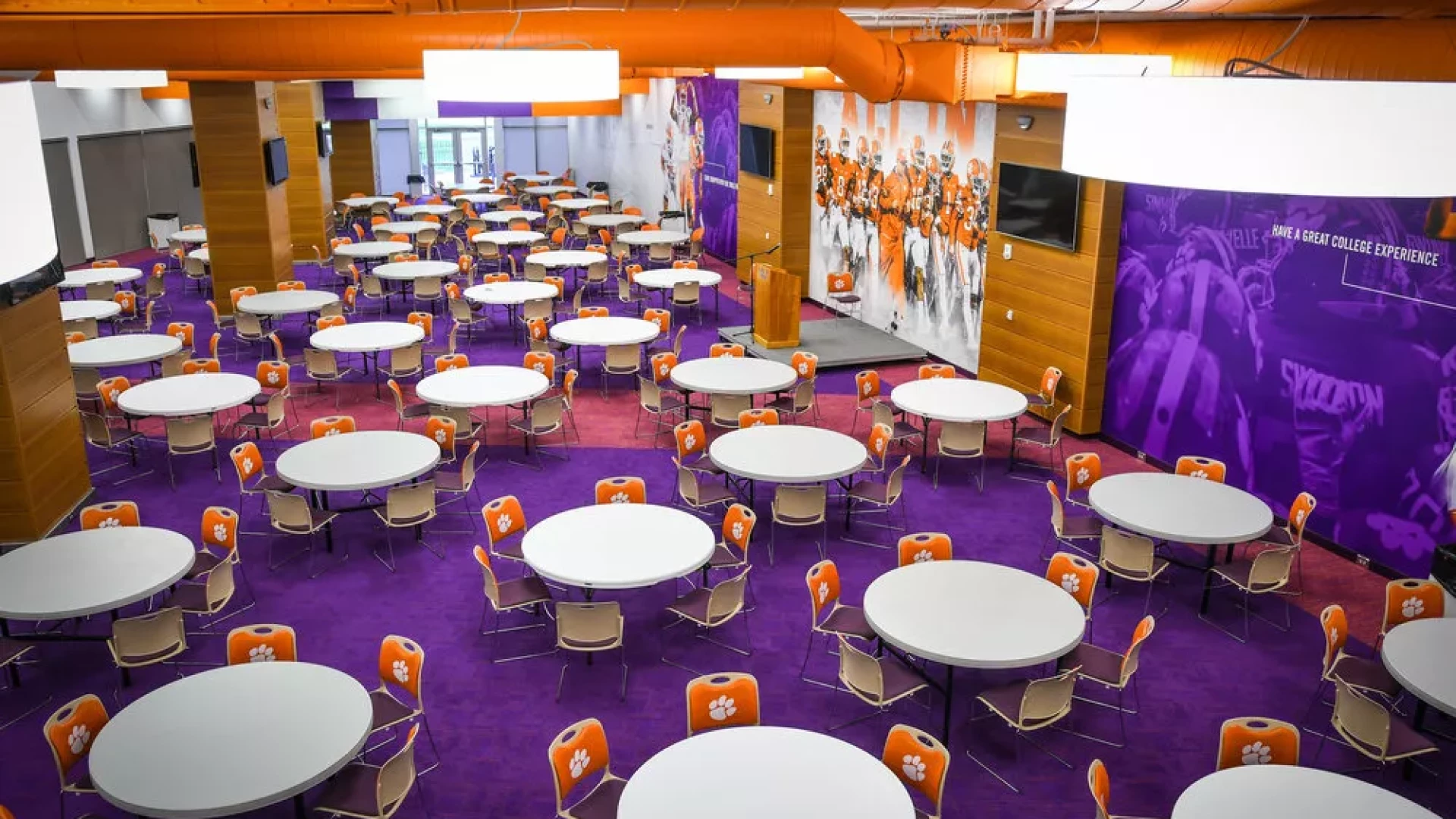 Overview of Clemson football recruit center.