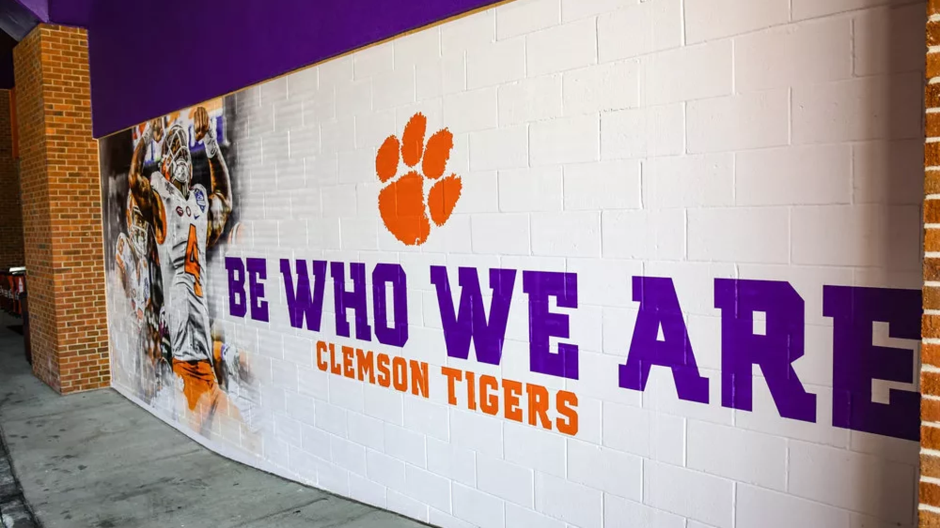 Clemson stadium tunnel.