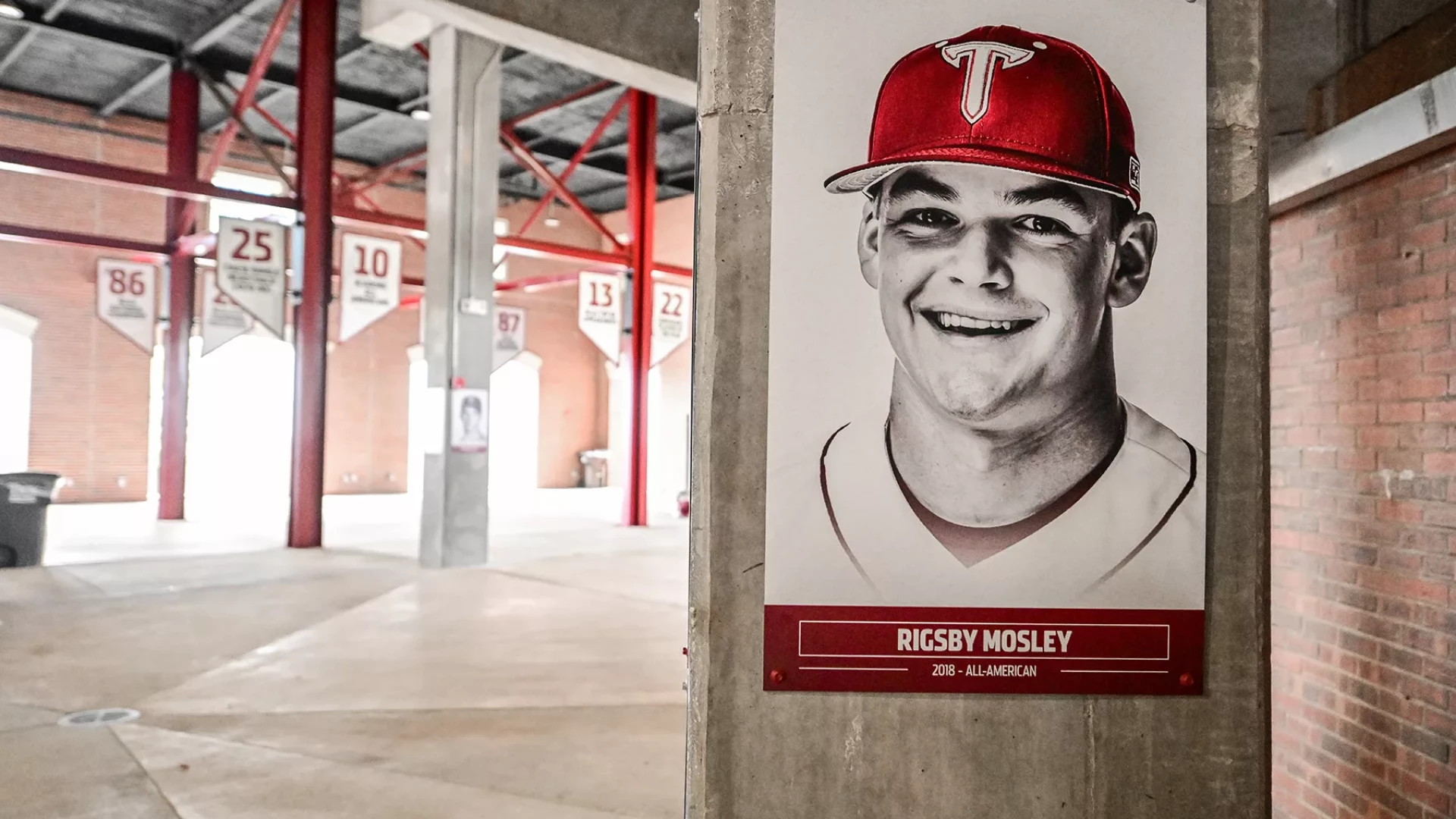 player signs under stadium