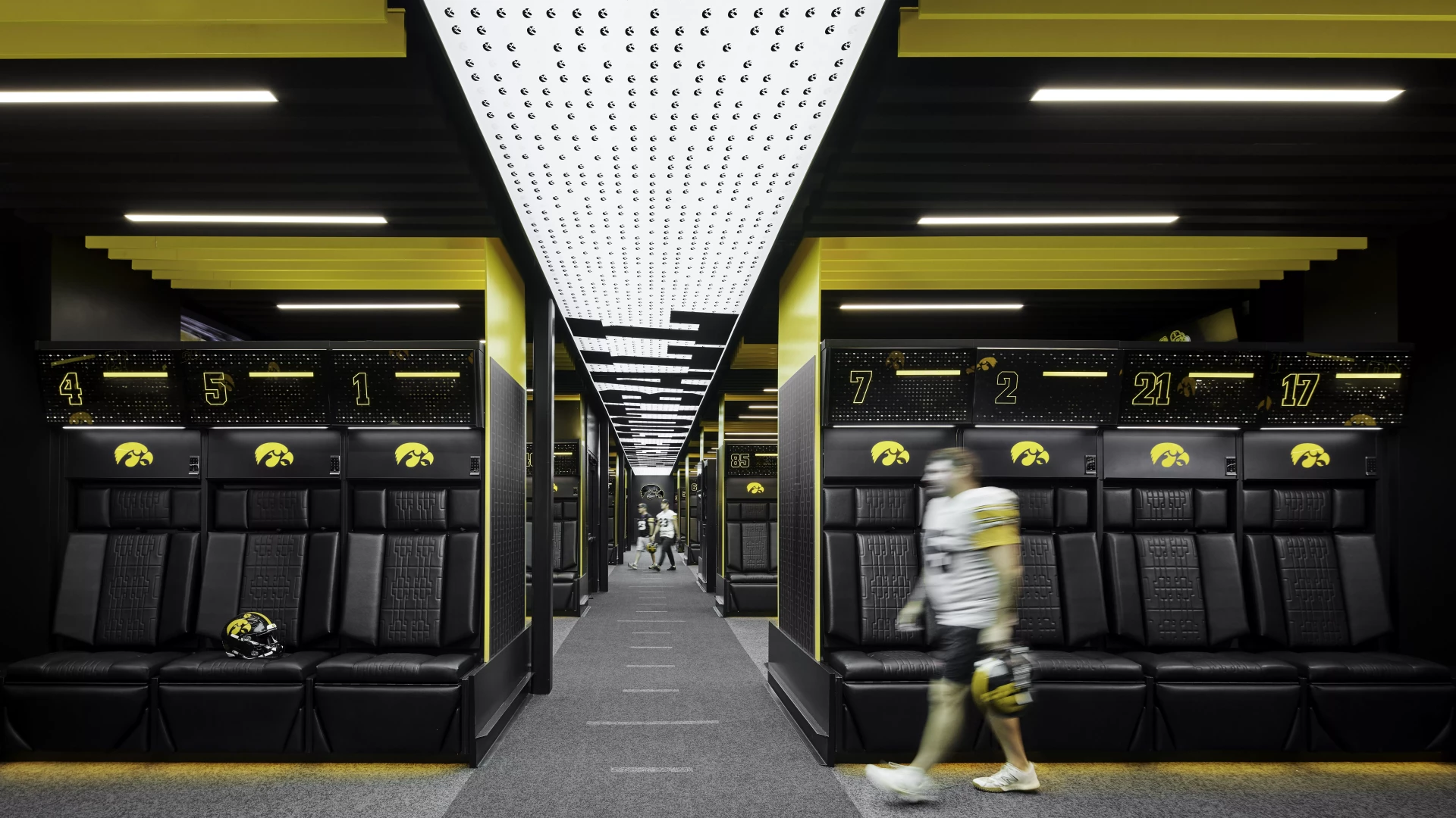 iowa football locker room view
