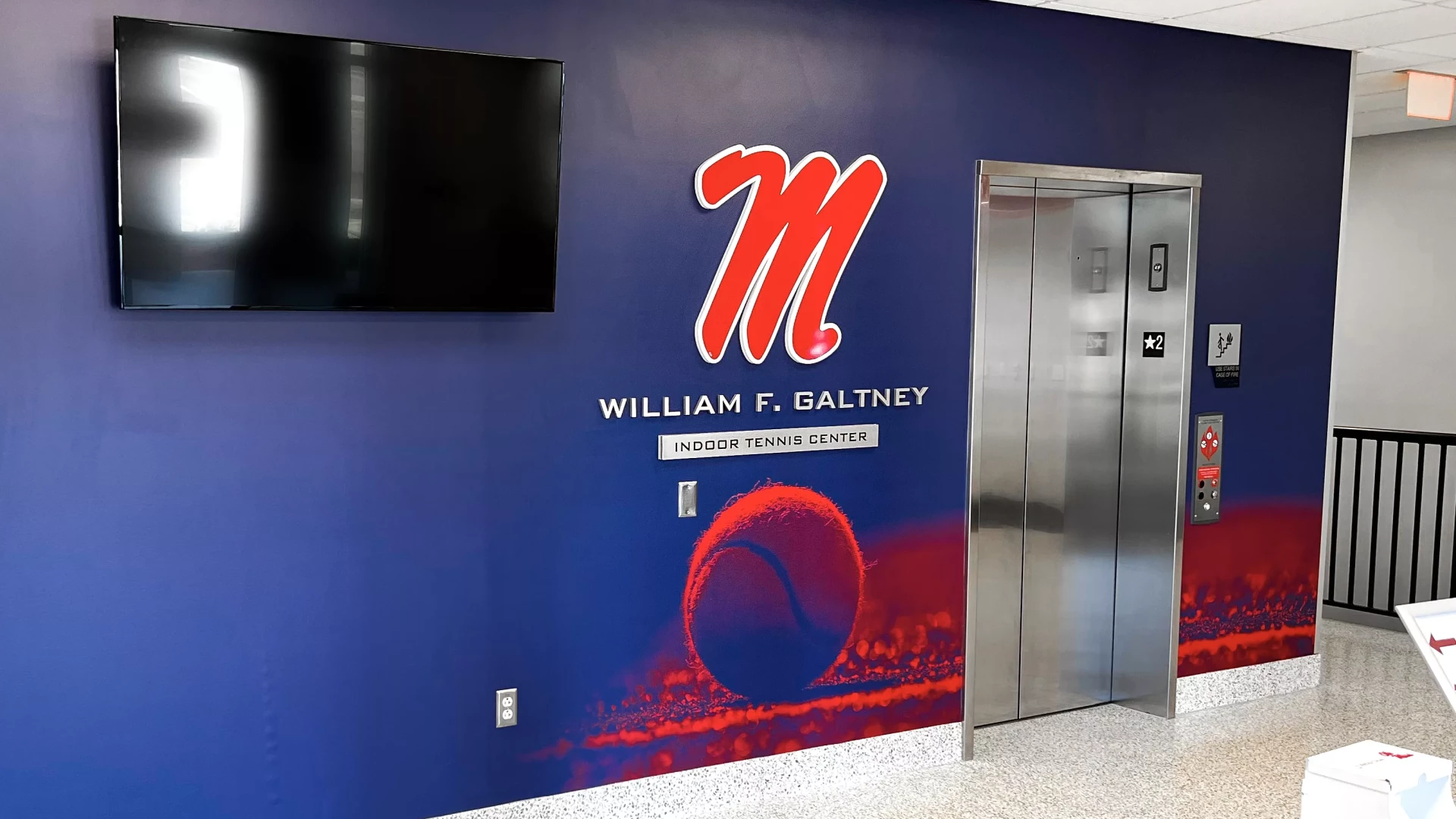 Elevator branding.