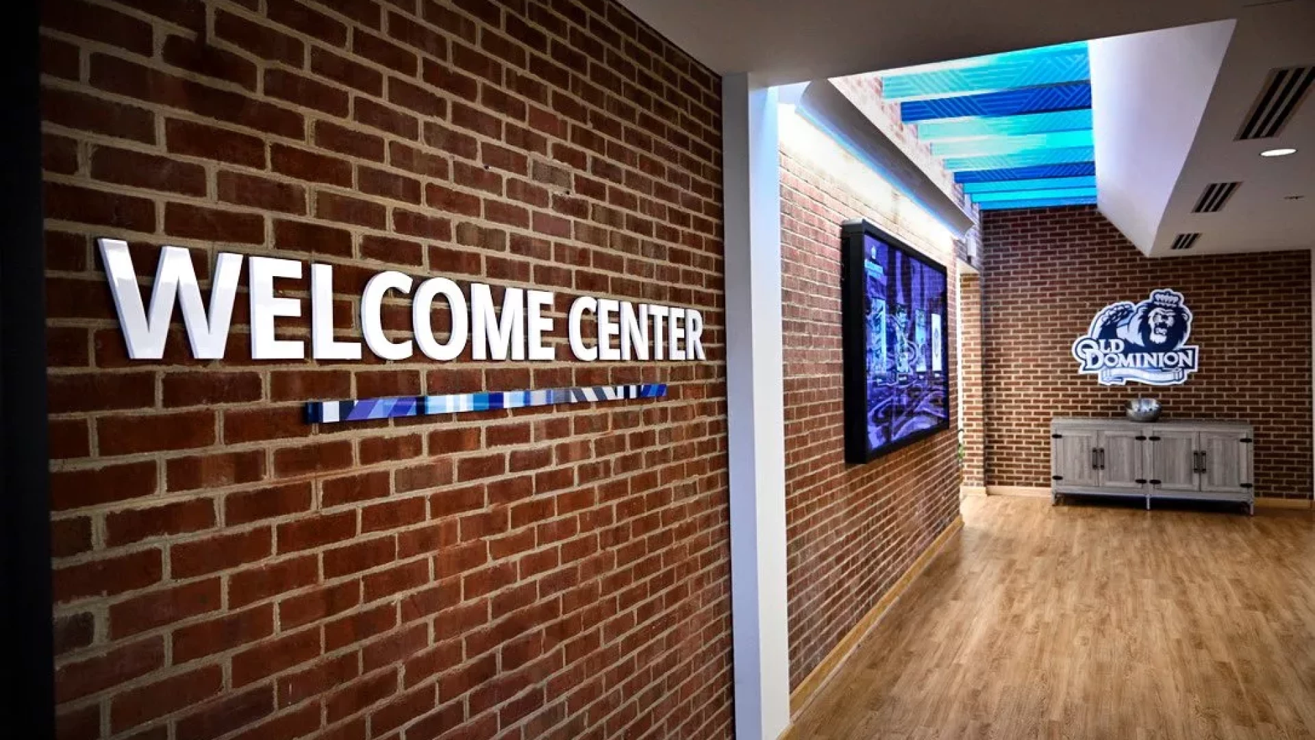Old Dominion University welcome center lobby.