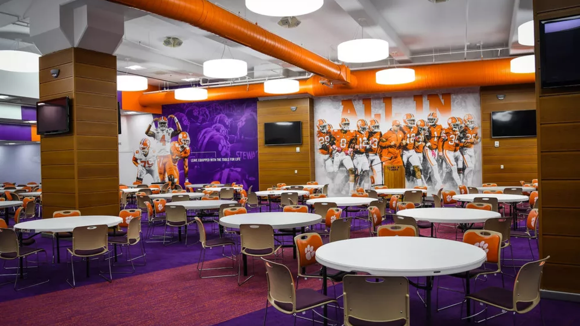 All in recruit center with wall graphics.