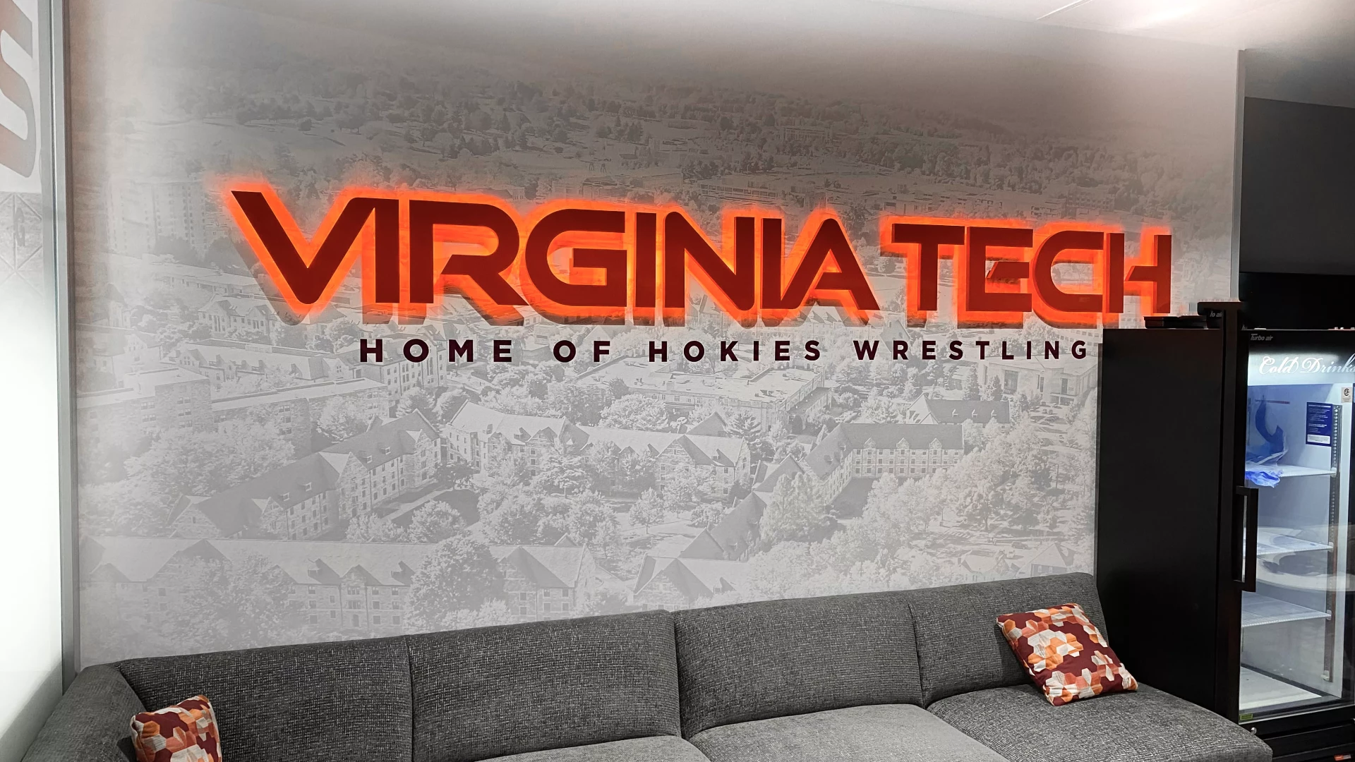Wrestling lounge graphics.