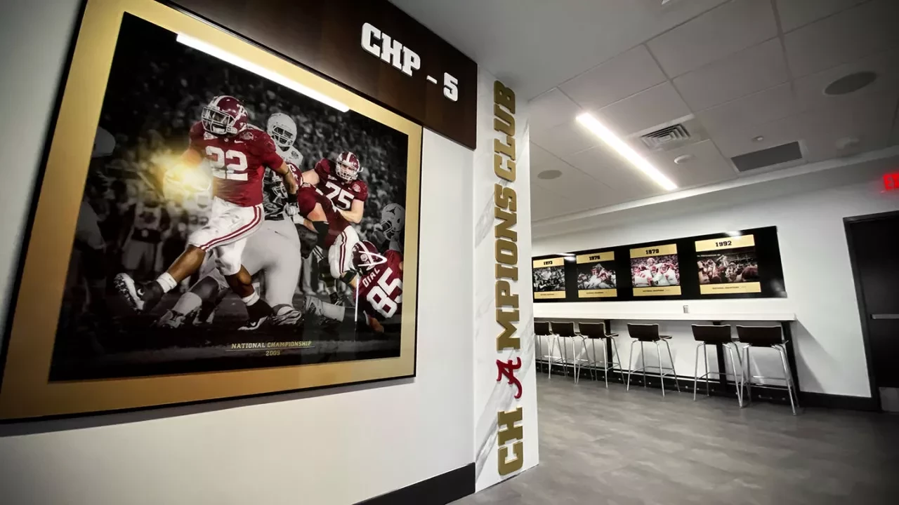 Entrance to the Alabama's Champions Club at Bryant-Denny Stadium