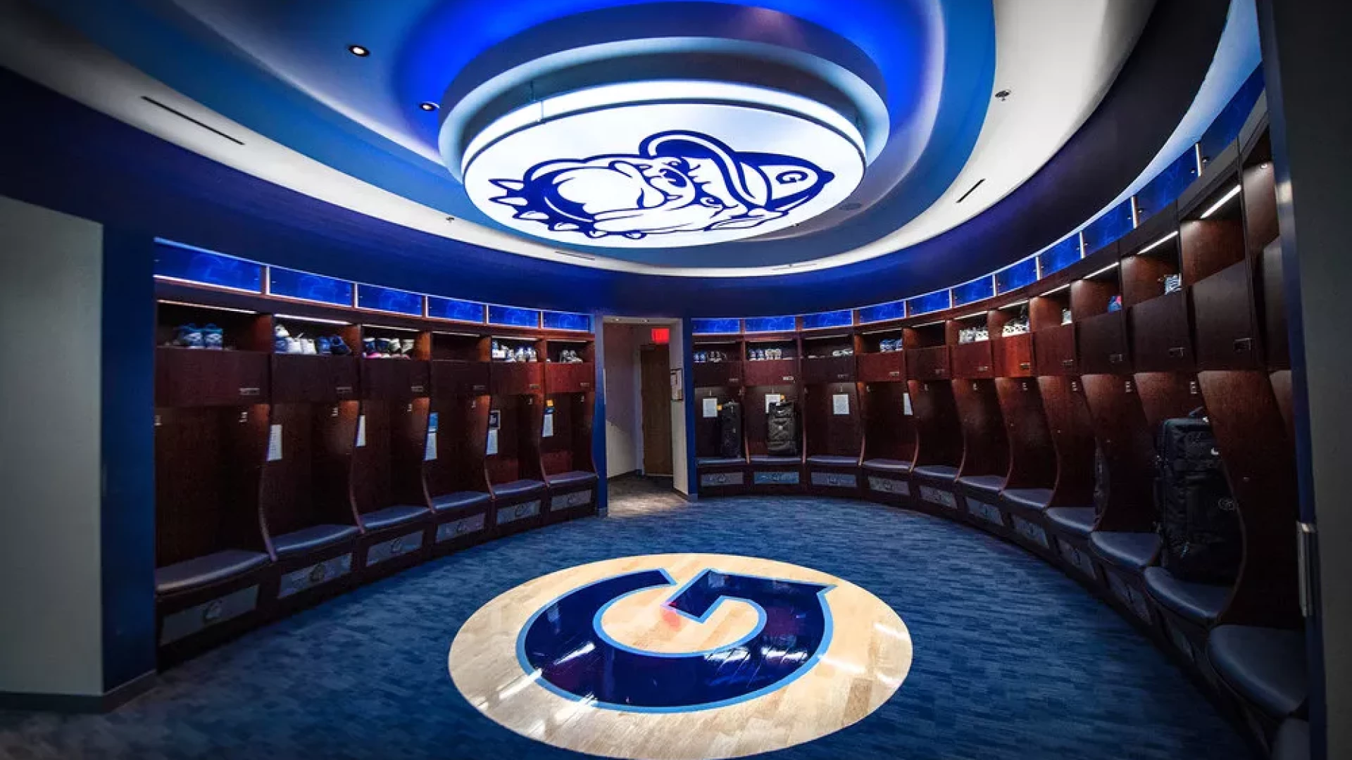 Basketball locker room.