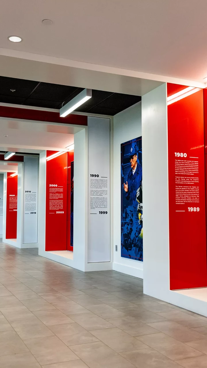 History/timeline hallway display