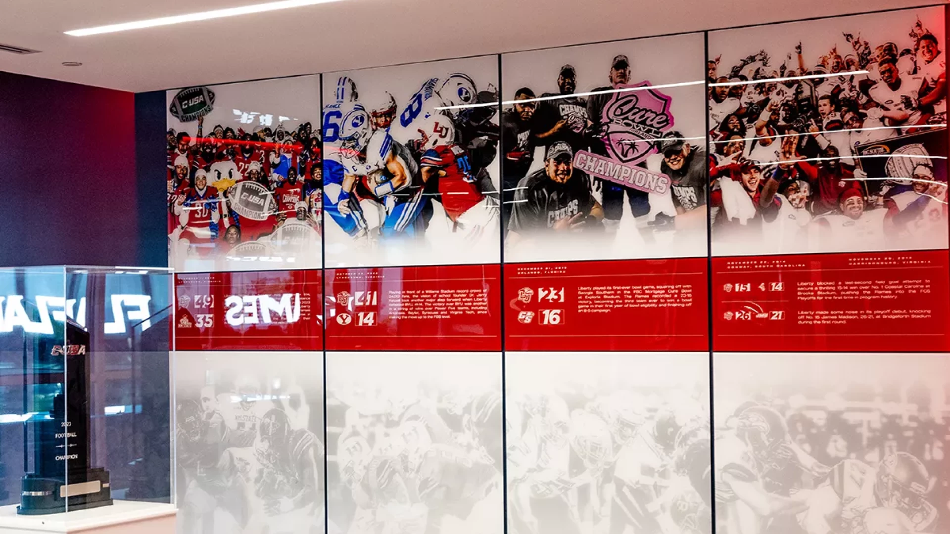 football history/timeline display