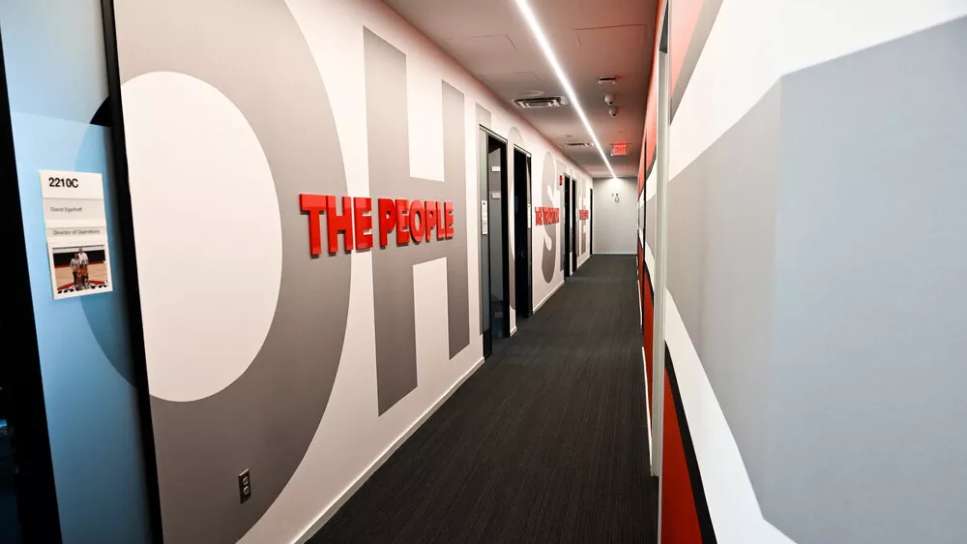 Coaches office corridor.